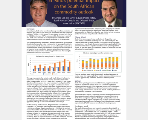 El Nino’s potential impact on the South African commodity outlook (p5) - Gaftaworld (February 2024)